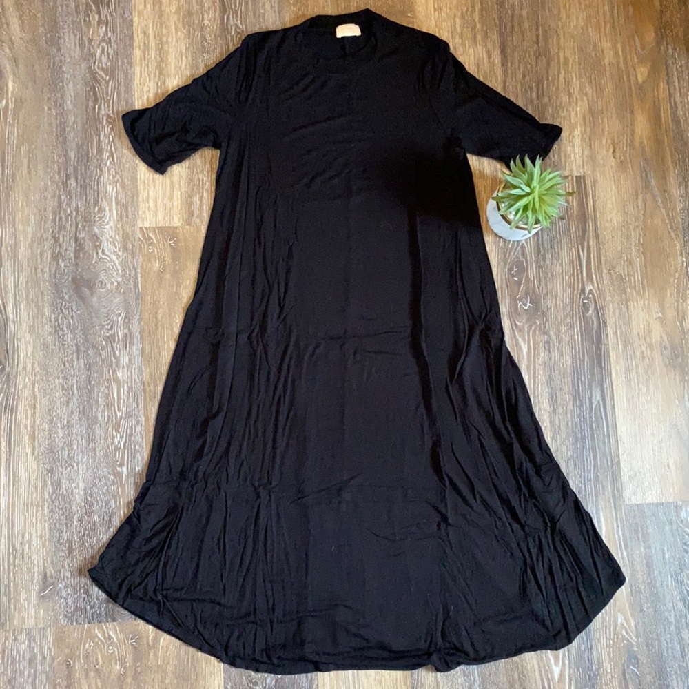 Black Midi Swing Dress